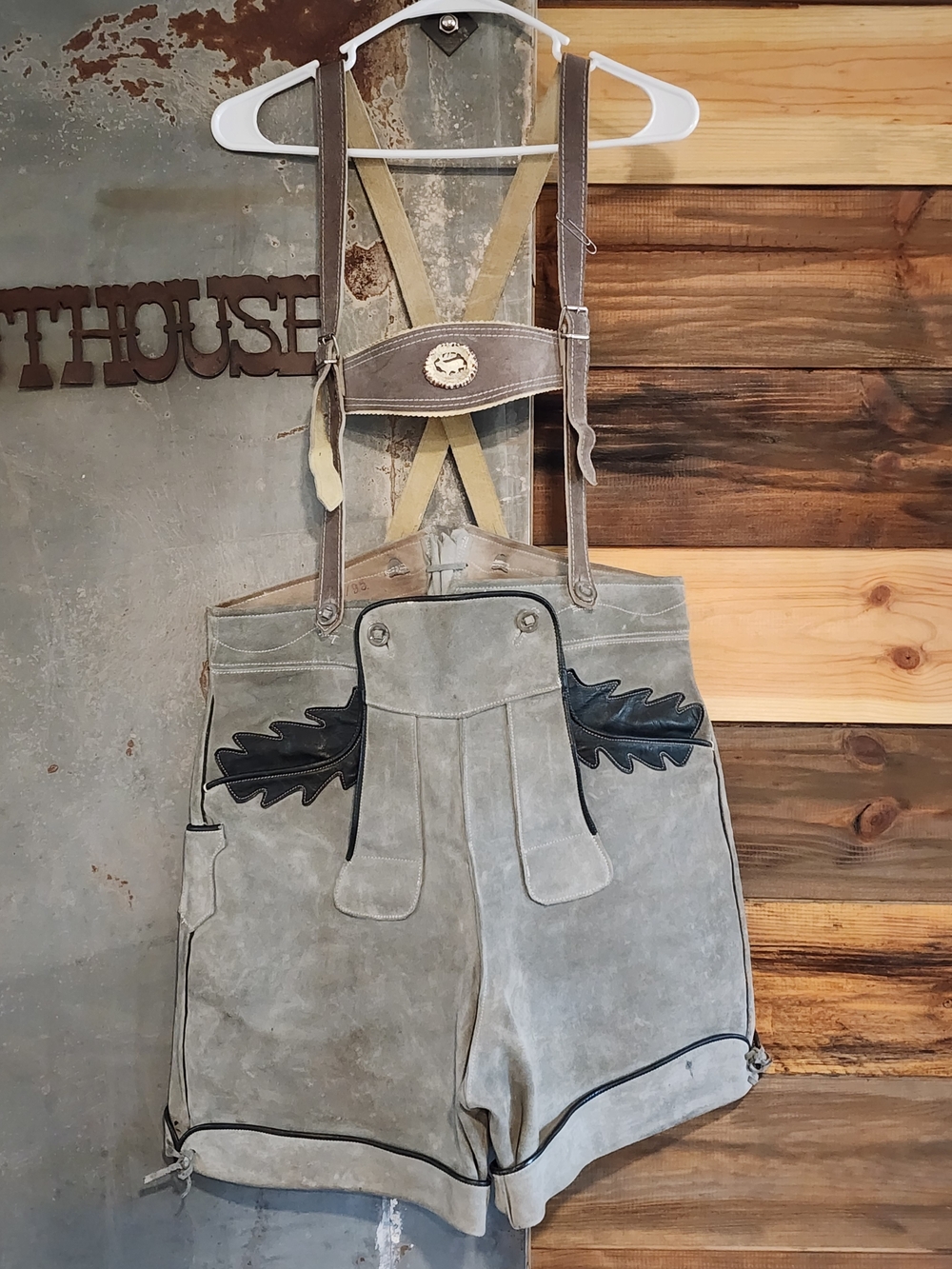 Vintage Traditional Men's Suede & Leather Lederhosen